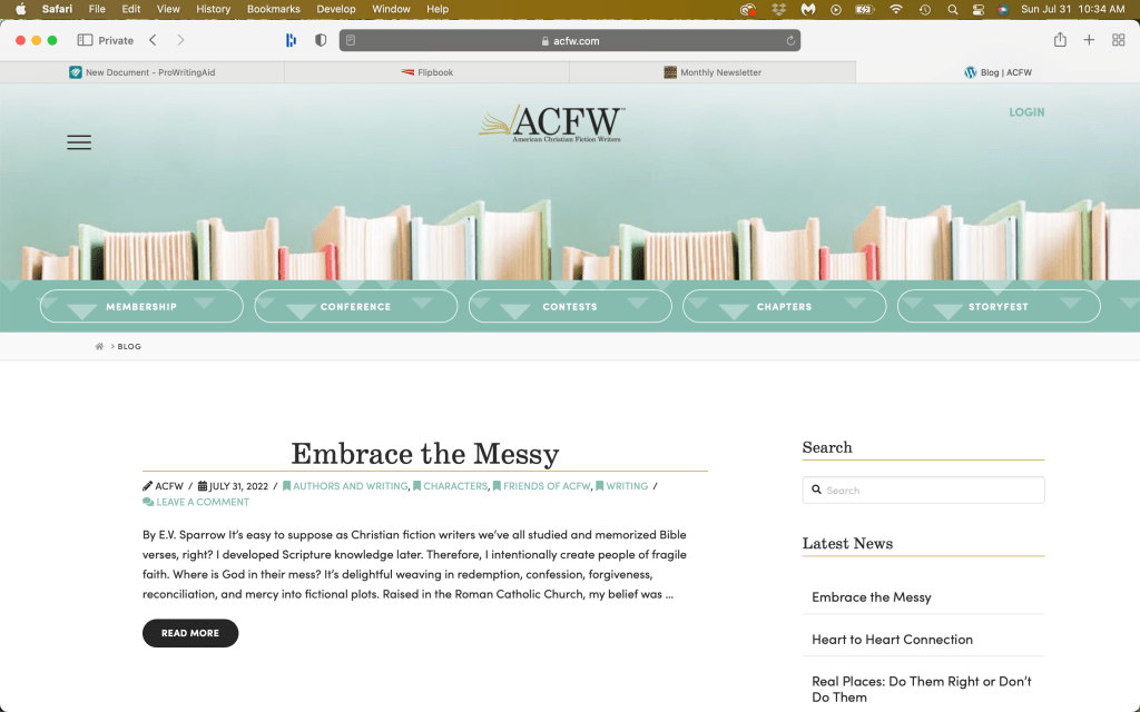 A.C.F.W. Blog Post, Embrace the&nbsp;Messy